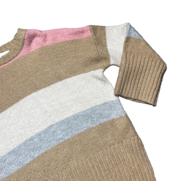 TopShop Multi Colored Striped Neutral Long Sleeve Pullover Sweater 12 - Picture 4 of 10